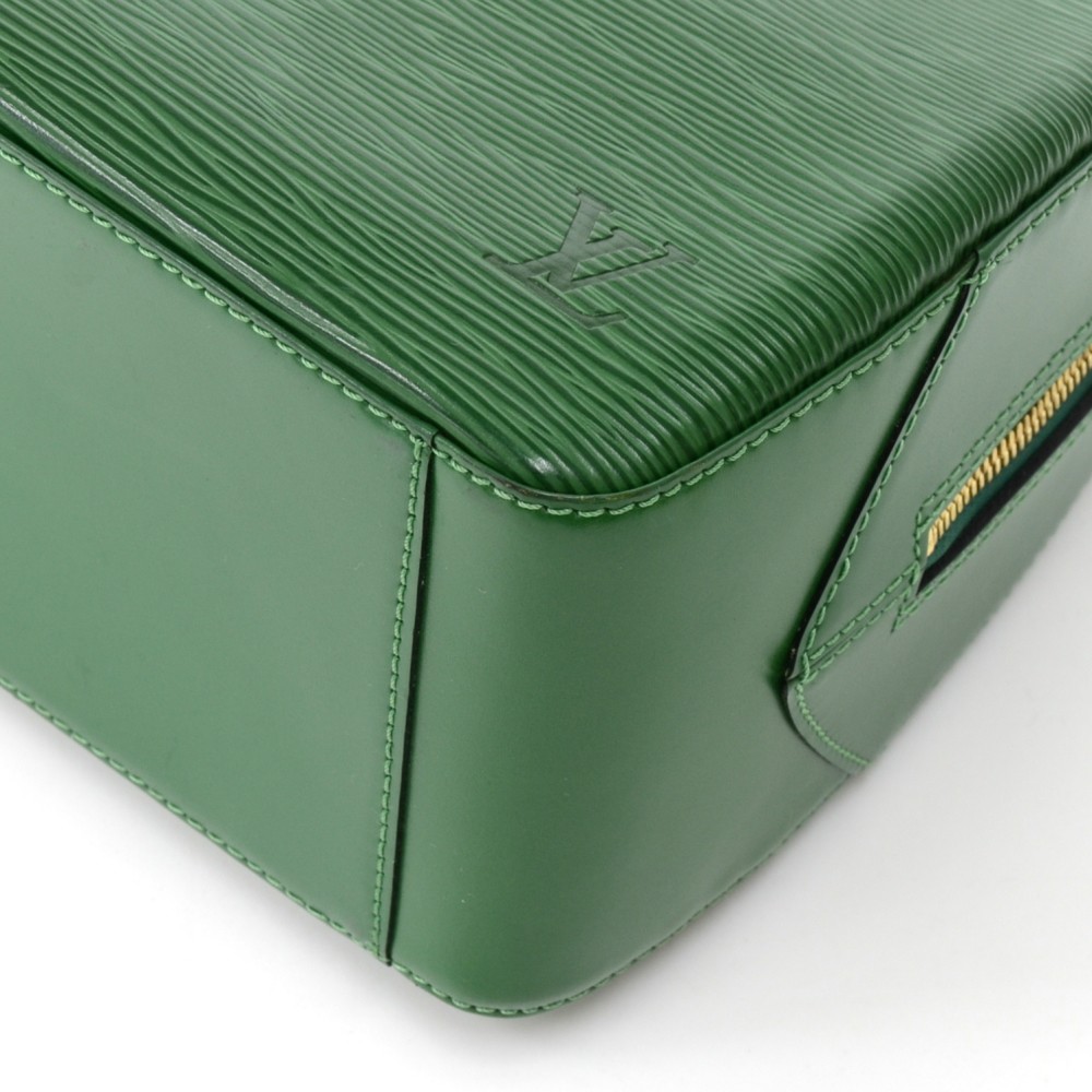 Sablon leather handbag Louis Vuitton Green in Leather - 19252532