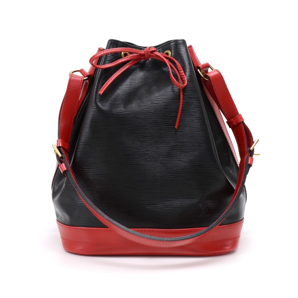 Louis Vuitton, Bags, Louis Vuitton Large Noe Red Bucket Tote Bag  Drawstring Closurestunningvintage