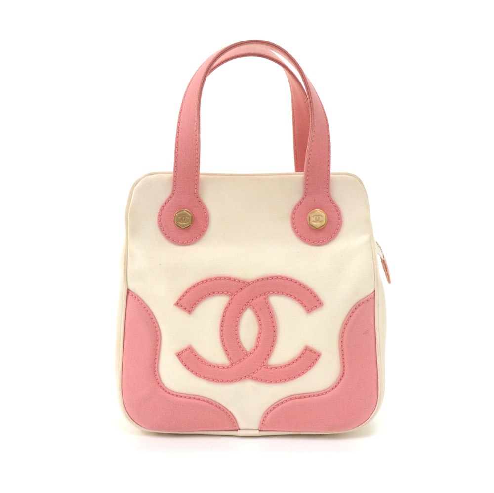chanel shopping tote canvas bag