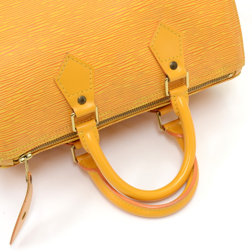 Louis Vuitton Speedy 25 Handbag Purse Yellow Epi Leather M43019 SP1905  171066