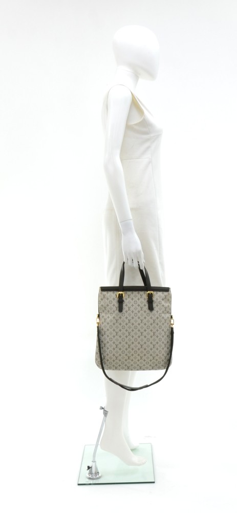 Louis Vuitton Khaki Green Mini Lin Francoise 2way Folding Tote Bag