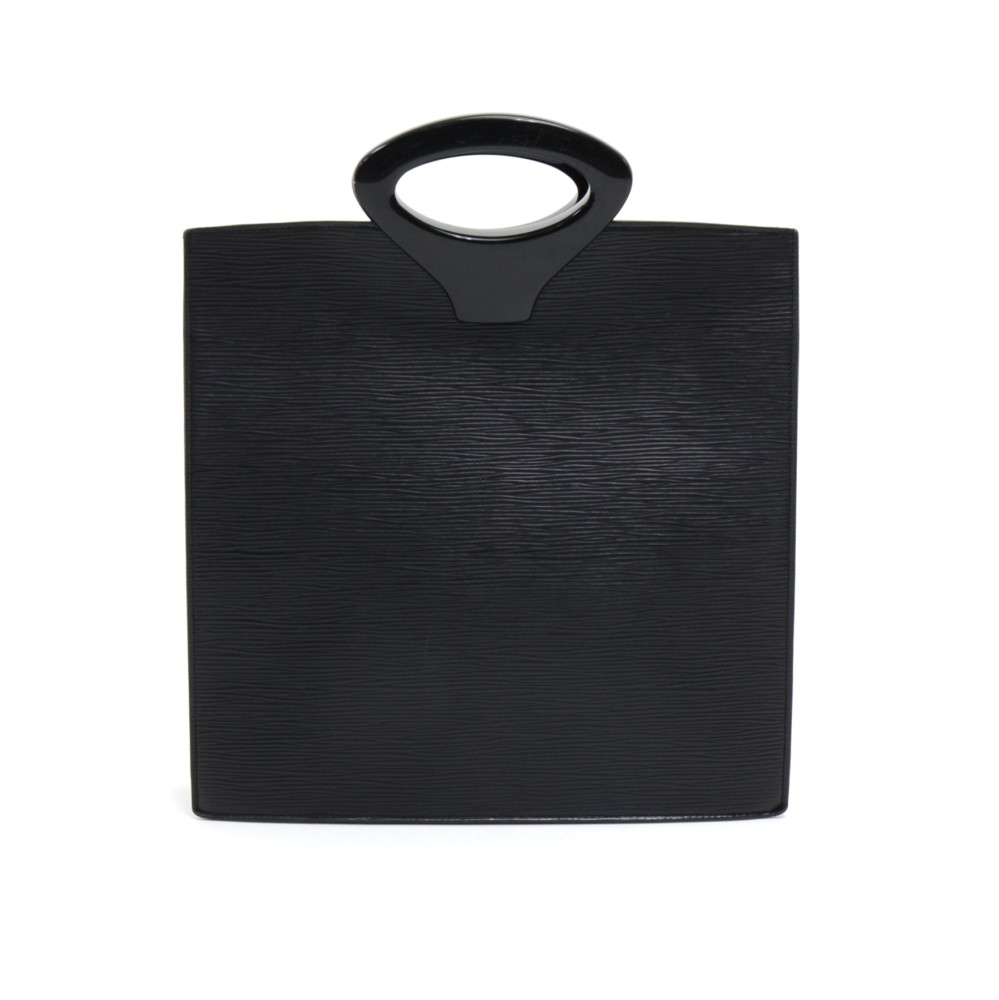 Louis Vuitton Vintage 1999 Black Epi Ombre Small Square Tote Bag