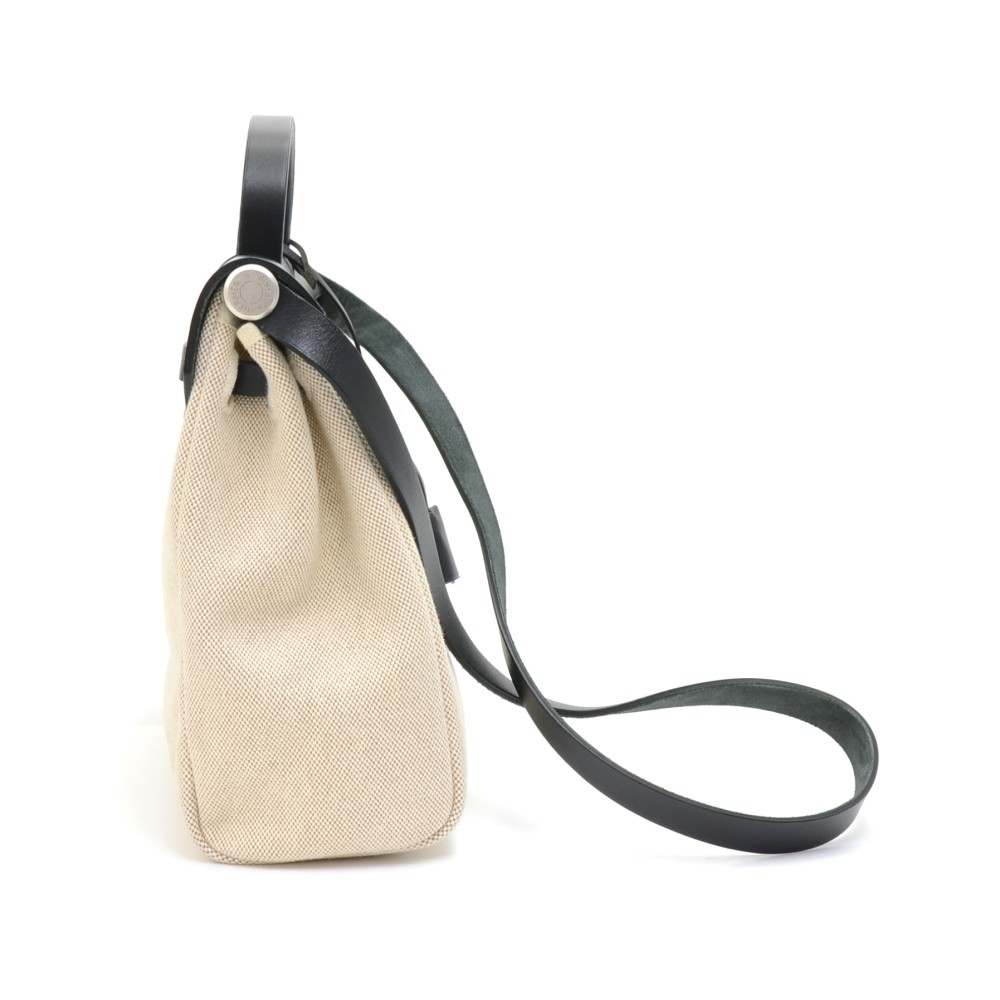 Hermès // Black Canvas & Leather 31 Herbag PM Two-Way Shoulder Bag – VSP  Consignment