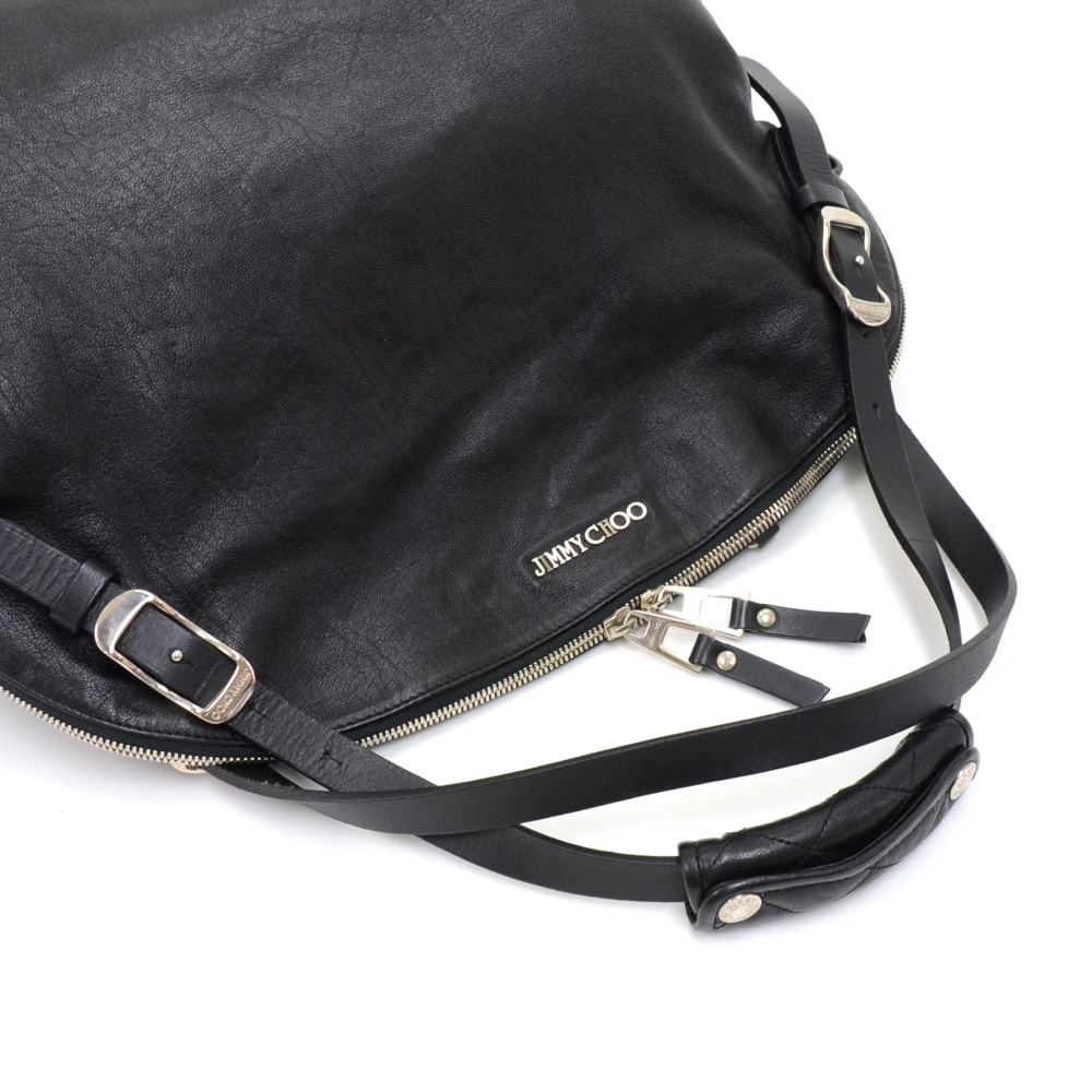 Others Jimmy Choo Blake Biker Black Lambskin Leather