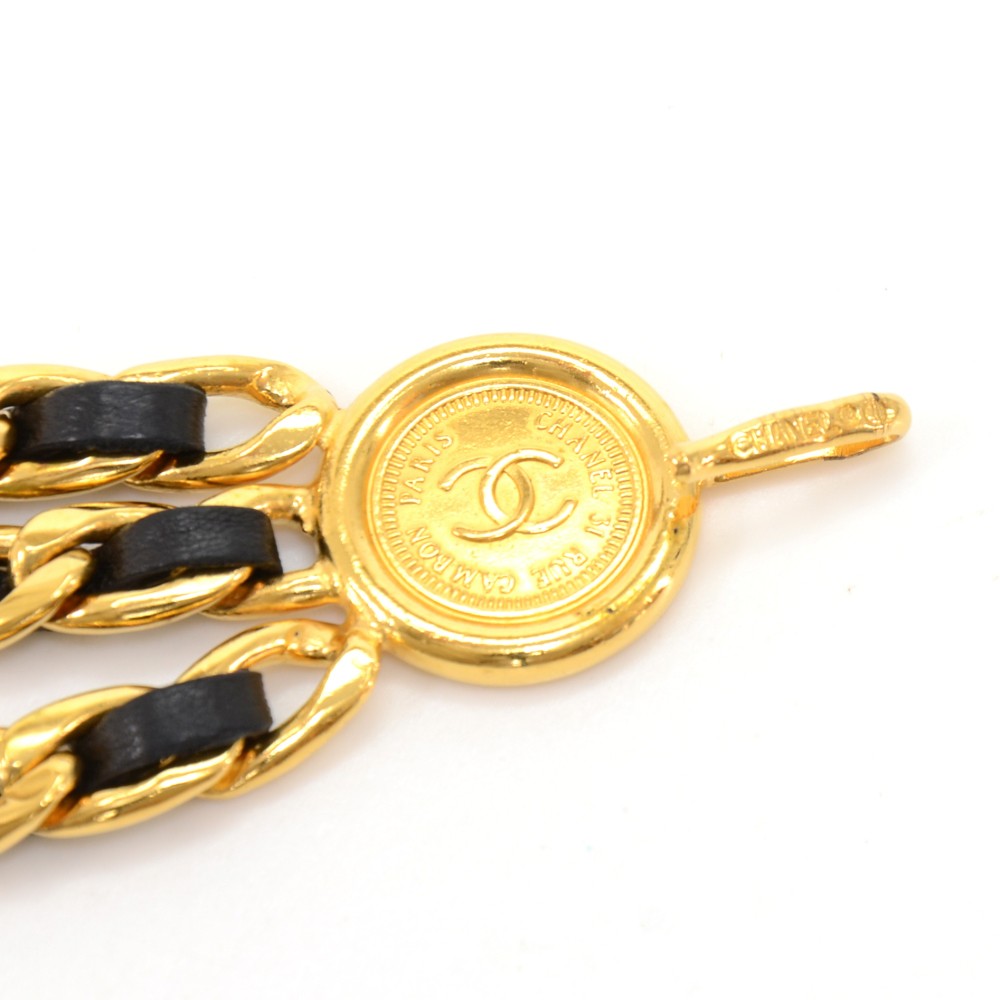 Used] Chanel CHANEL Matrasse Turn Lock Waist Belt Leather Brown 65cm Ladies  Gold Metal Fittings ref.430164 - Joli Closet