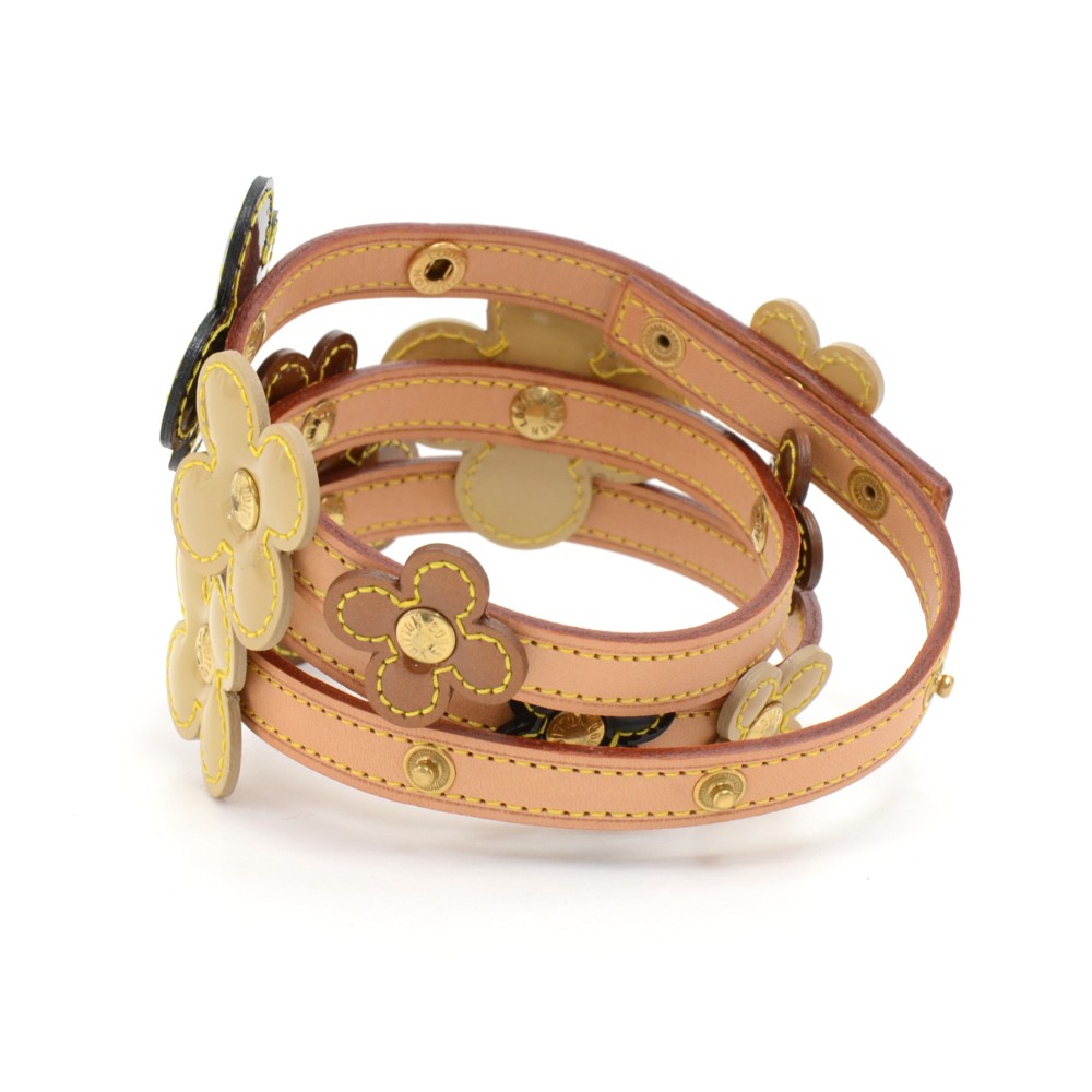 Louis Vuitton Monogram Vernis Fleur Wrap Bracelet