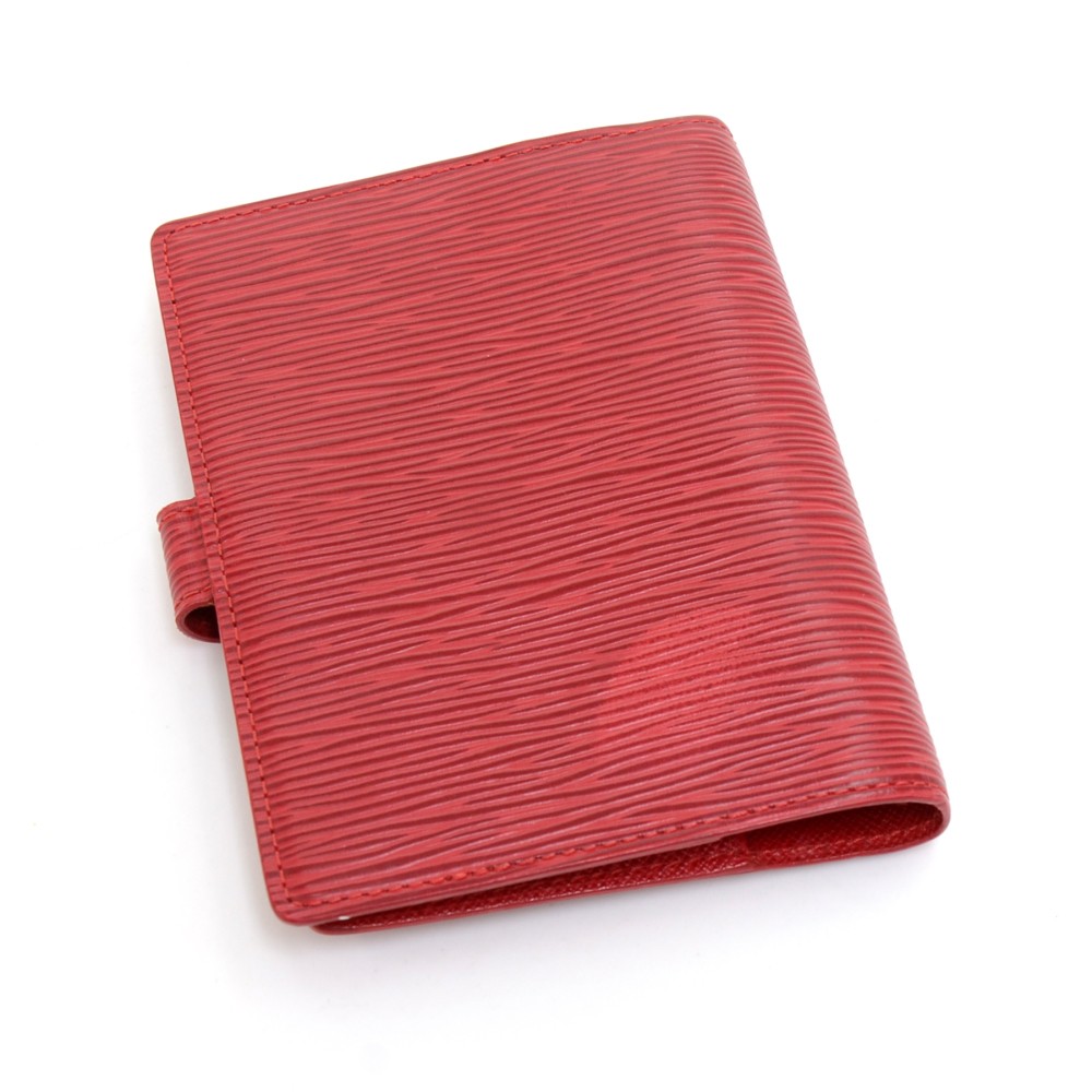 Louis Vuitton Epi Small Ring Agenda Cover - Red Travel