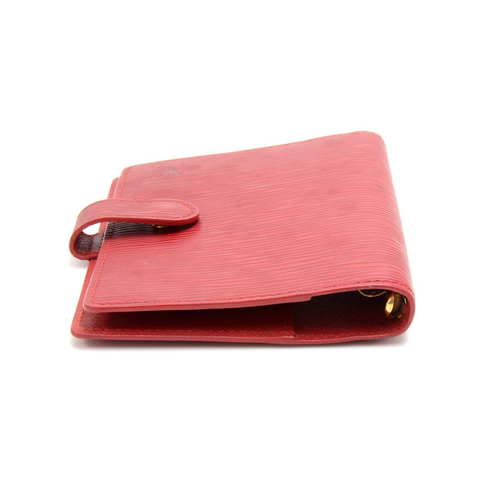 Louis Vuitton Red Epi Leather Small Ring Agenda PM Diary Cover ref.344401 -  Joli Closet