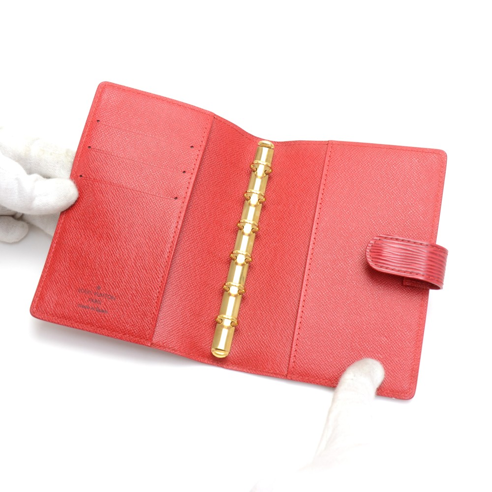 Louis Vuitton Vintage Epi Small Ring Agenda Cover - Red Books