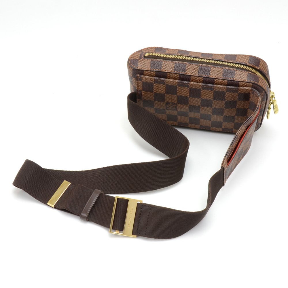 Louis Vuitton Damier Ebene Canvas Leather Geronimos Waist Bag For Sale at  1stDibs