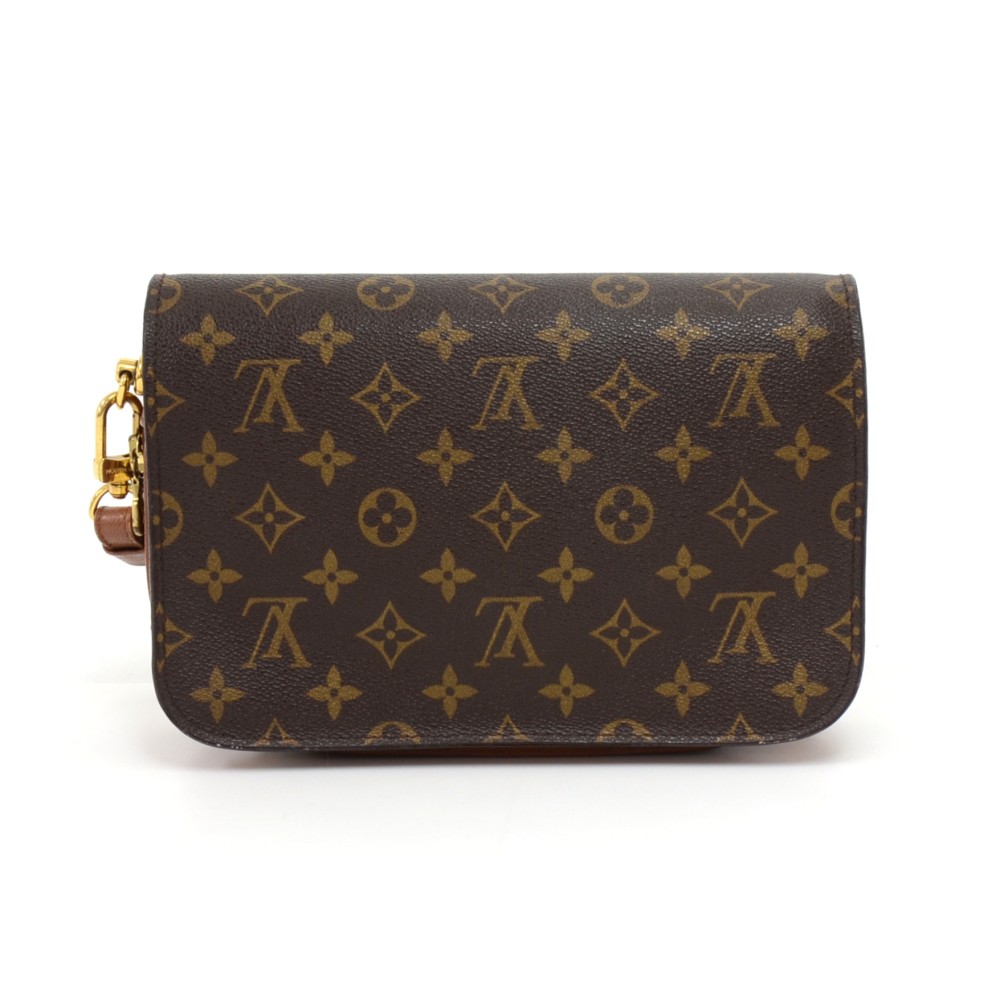 Orsay cloth clutch bag Louis Vuitton Brown in Cloth - 31907510