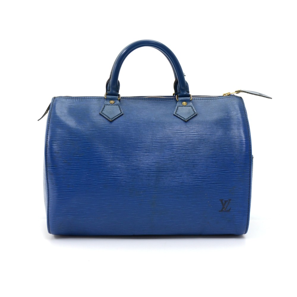 Louis Vuitton Blue Epi Speedy 30 QJB0FZTYBB001