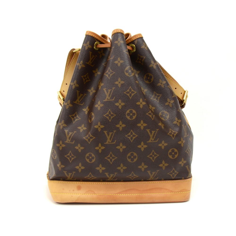 Louis Vuitton Bucket Monogram Noe Gm Drawstring 9lva717 Brown Coated Canvas  Bag For Sale at 1stDibs