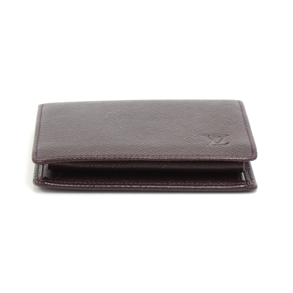 Leather card wallet Louis Vuitton Burgundy in Leather - 4080782