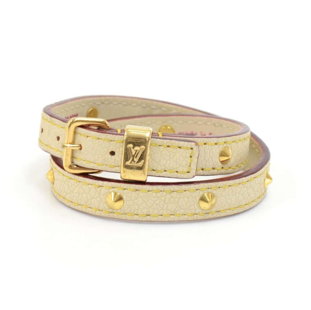 Louis Vuitton LV Suhali Serrure Leather Wrap Bracelet EUC MSRP $575 Sold  Out