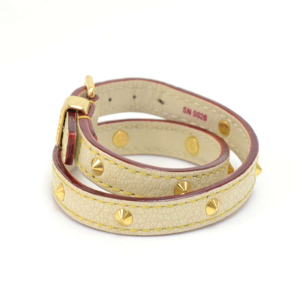 Louis Vuitton Leather Suhali Wrap Bracelet - Brass Wrap, Bracelets