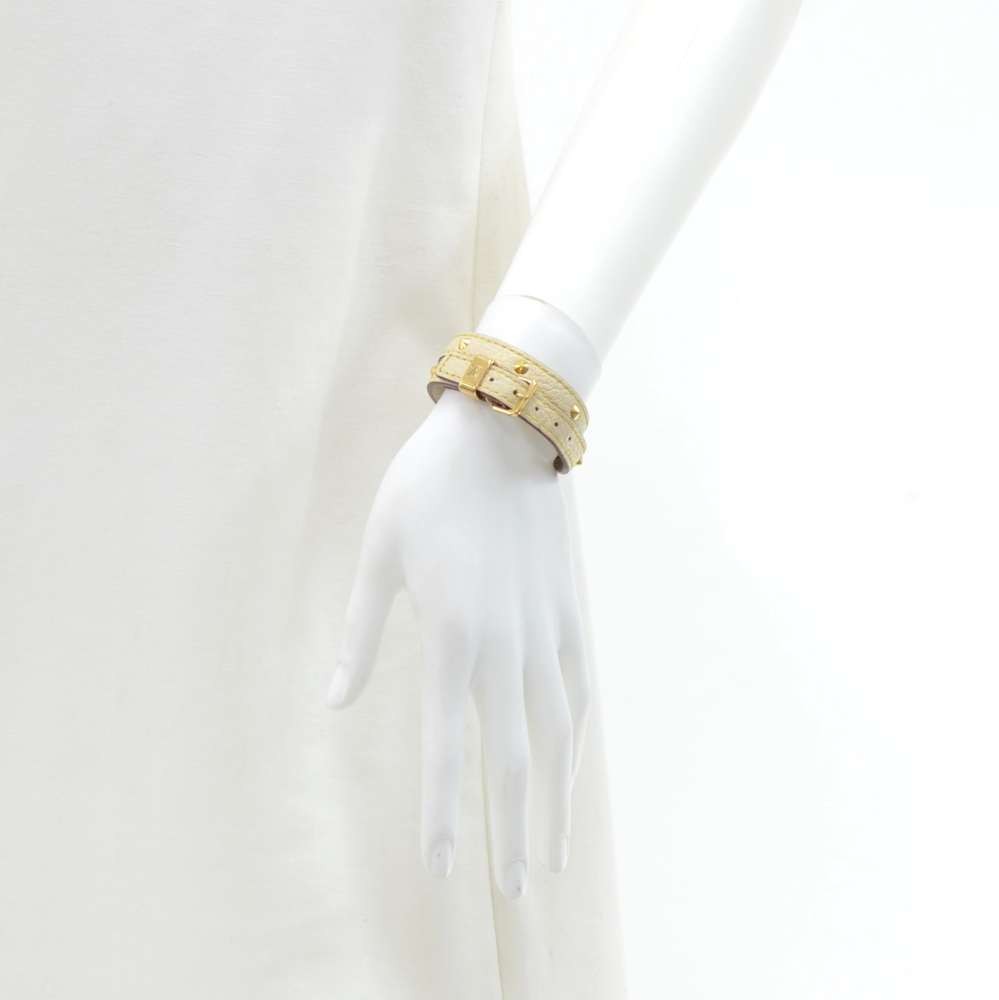 Louis Vuitton White Leather Bracelet ref.909280 - Joli Closet