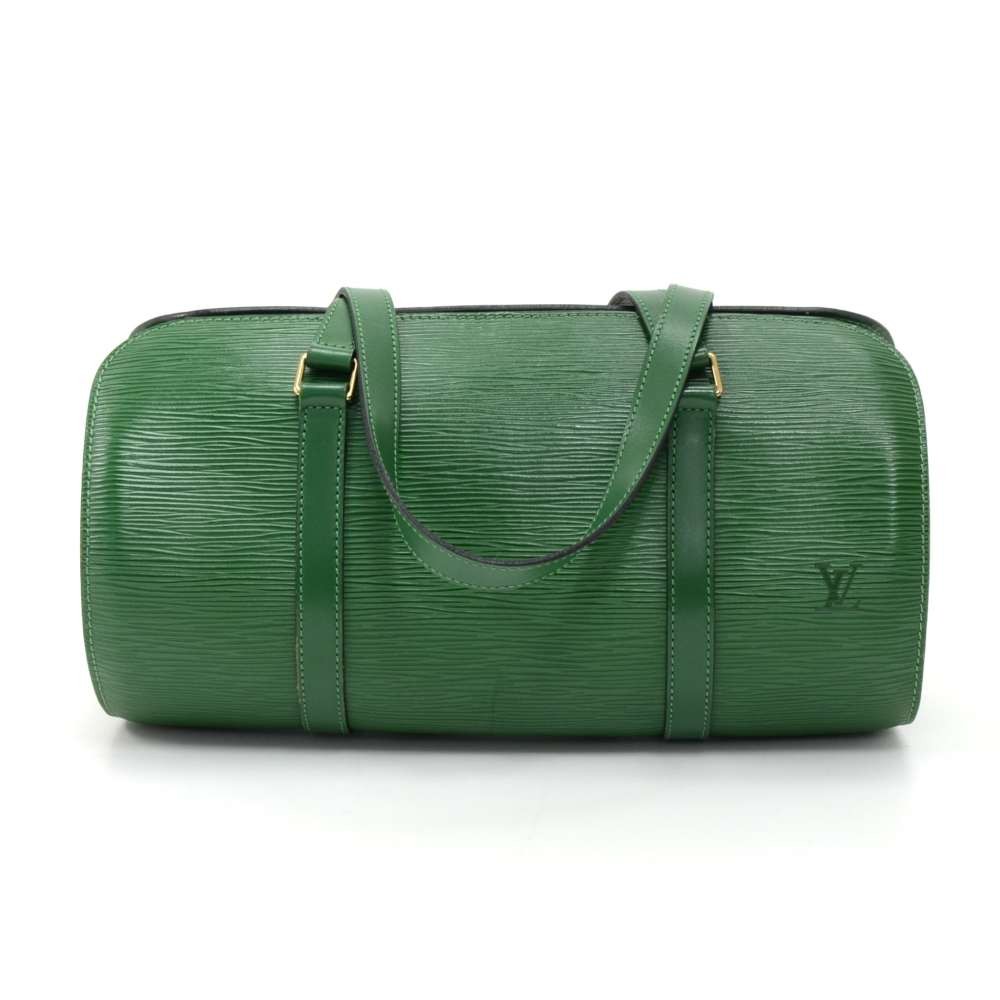 Louis Vuitton 1995 Green Epi Soufflot Barrel Bag · INTO