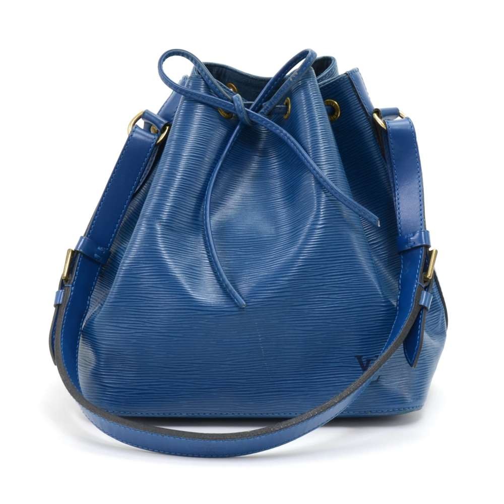 Louis Vuitton Epi Petit Noe M44105 Blue Leather Pony-style