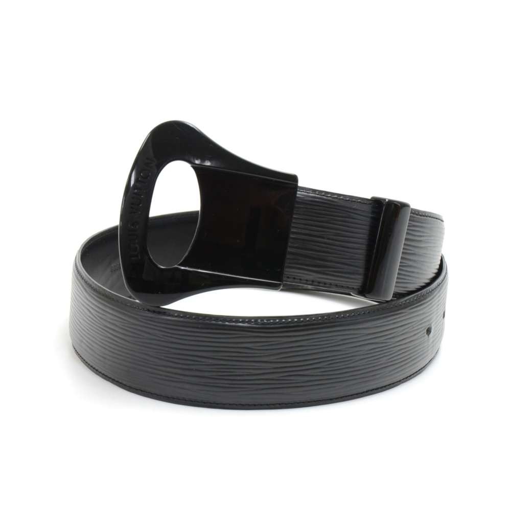Louis Vuitton Black Epi Leather LV Twist Belt 80CM Louis Vuitton