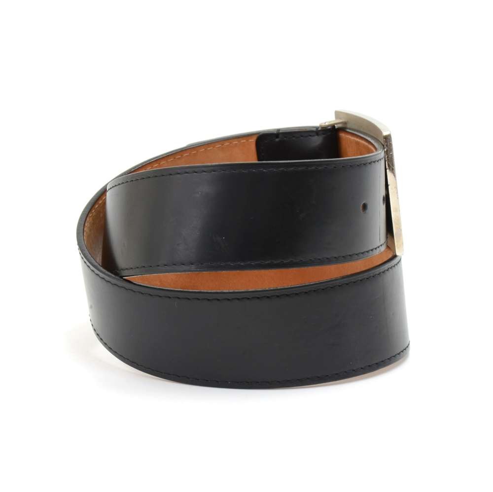 Leather belt Louis Vuitton Black size 85 cm in Leather - 33462415