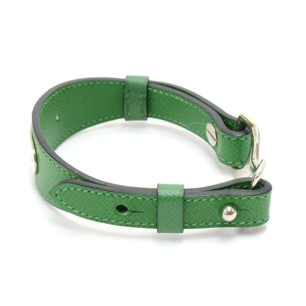 Hermes Bell Cat Collar Lizard Leather - green at 1stDibs