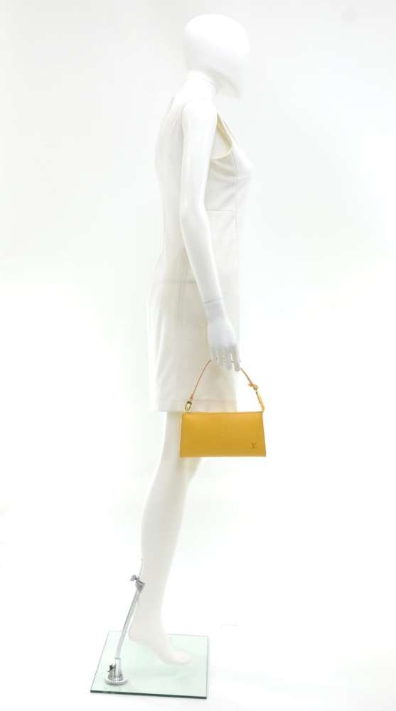 Louis Vuitton Pochette Accessories Epi 24 Yellow Leather Crossbody Bag For  Sale at 1stDibs