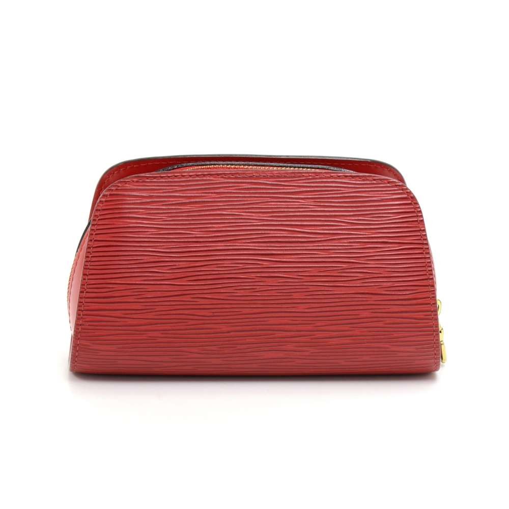 Louis Vuitton Dauphine Red Epi Leather Cosmetic Case Pouch