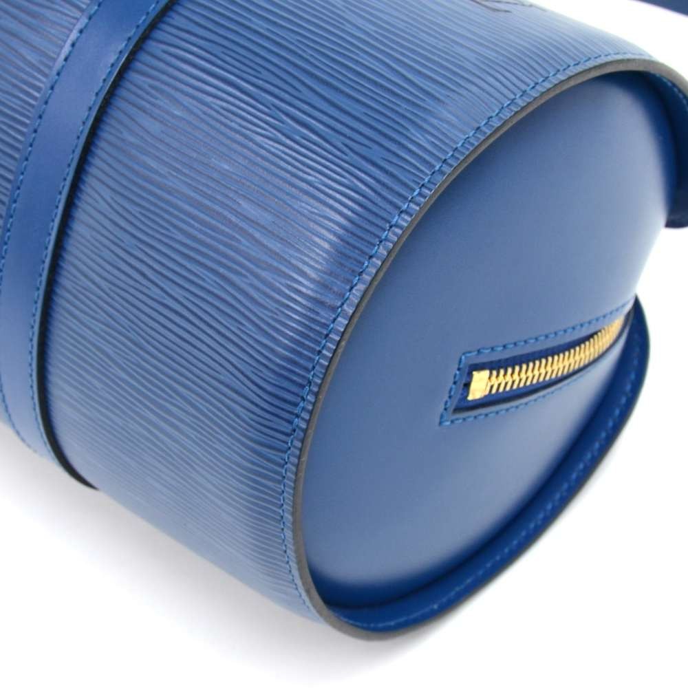 Bolso de mano Louis Vuitton Soufflot en cuero Epi azul