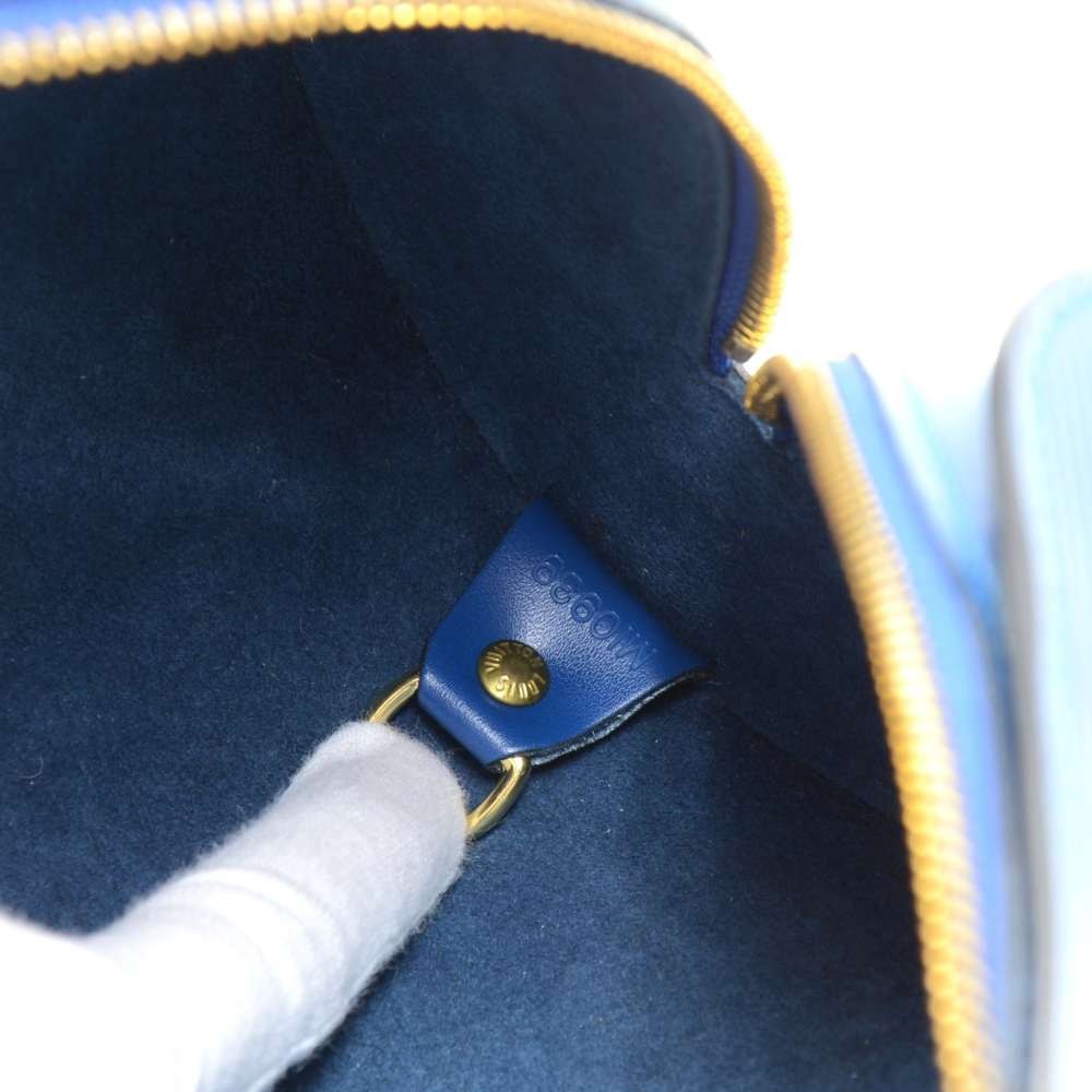 Louis Vuitton Toledo Blue Epi Leather Mabillon Backpack Bag