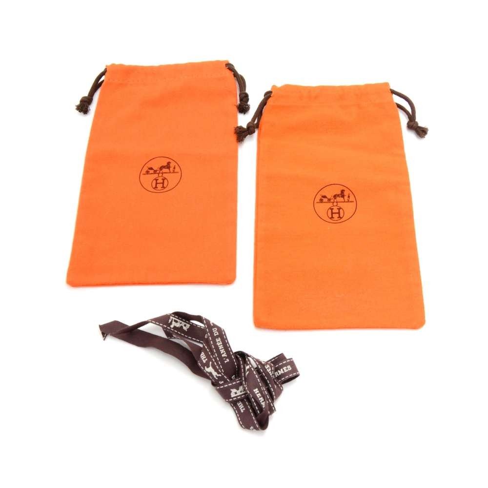 Hermes Write Off Hermes Orange & Beige Dust bag for Small items Set