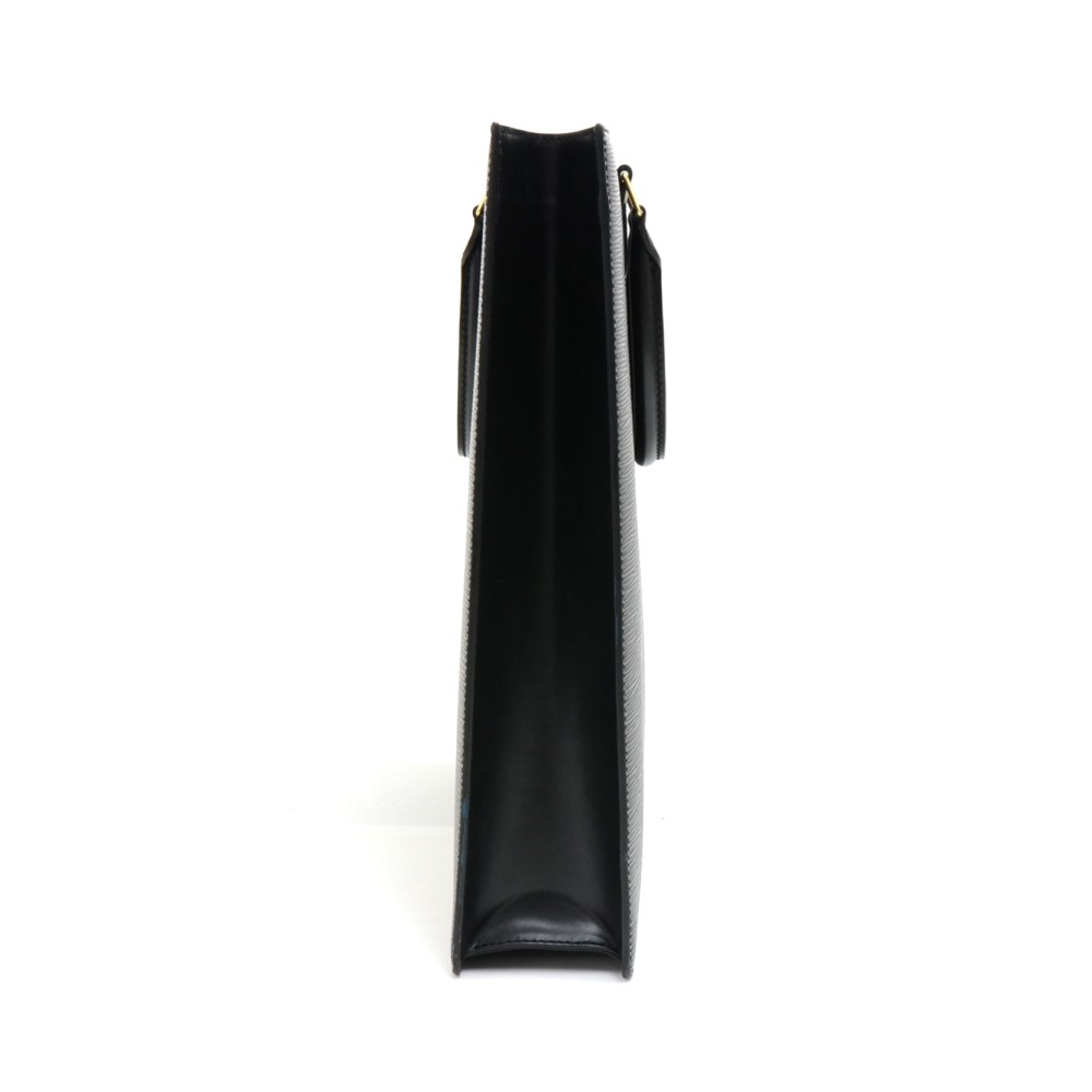 Louis Vuitton Unisex Noir Black Epi Leather Sac Plat GM Tote Bag