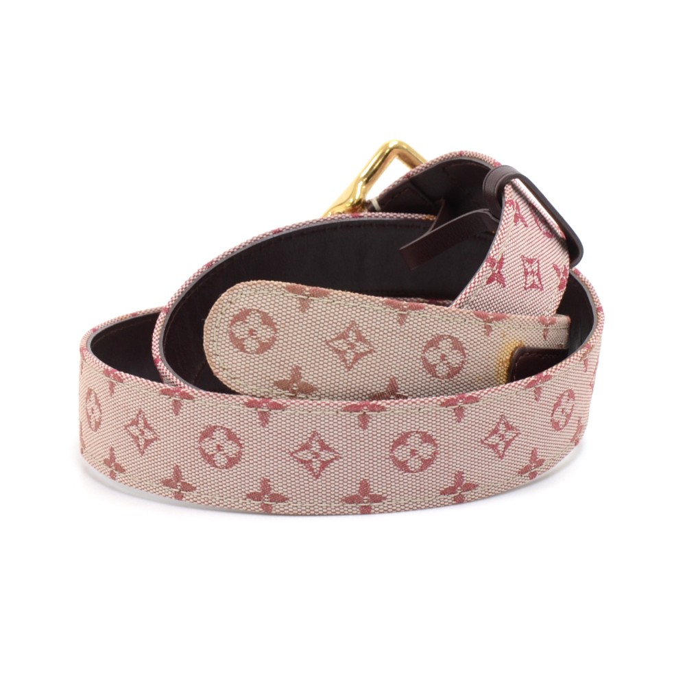 Louis Vuitton Belt Monogram Pink in Canvas with Gold-tone - US