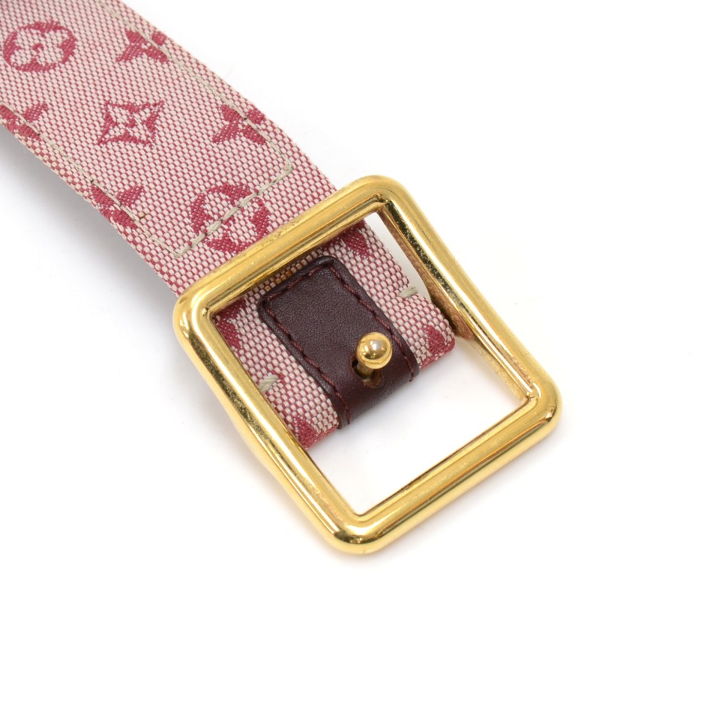 Louis Vuitton Vintage - Monogram Mini Lin Belt - Red Brown Beige