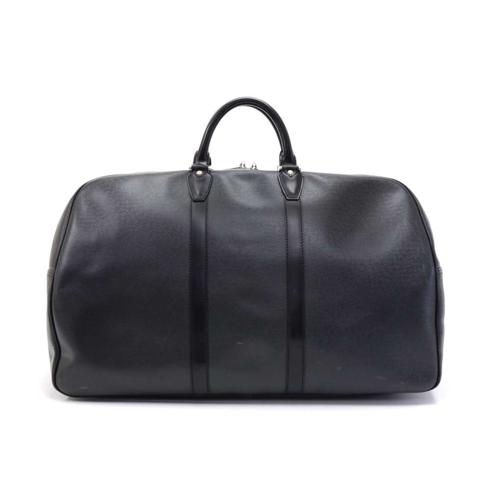 NEW LOUIS VUITTON KENDALL TRAVEL HAND BAG 55 BLACK TAIGA LEATHER BAG  ref.708550 - Joli Closet