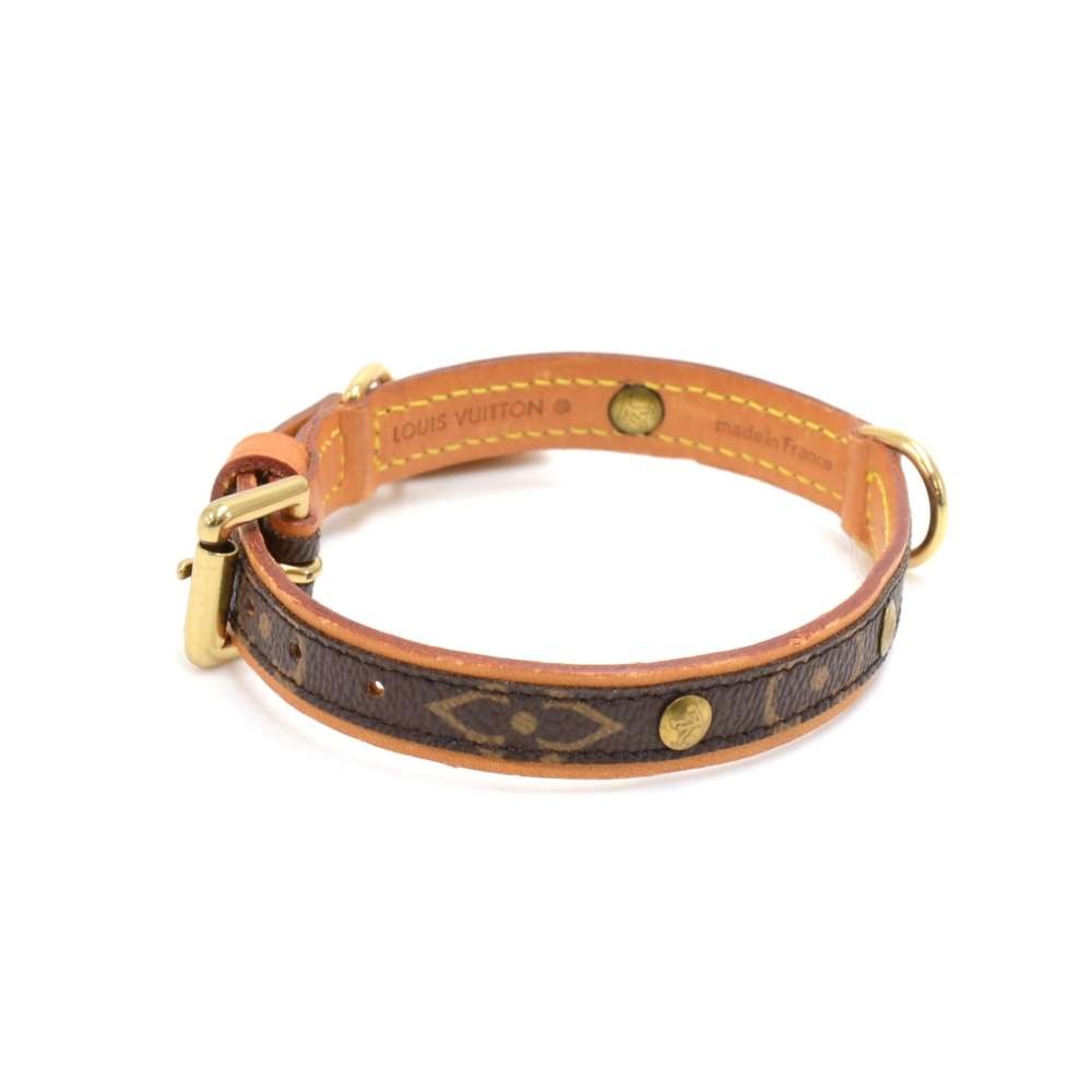 LOUIS VUITTON Baxter PM Dog Collar & MM Dog Leash Set Unused SL0064 CV1189