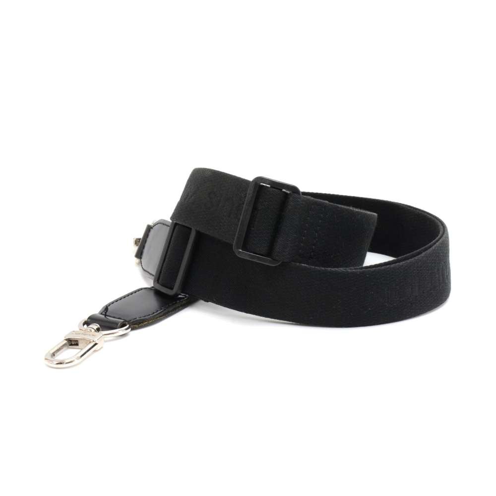 LOUIS VUITTON Shoulder strap leather Black unisex Used –