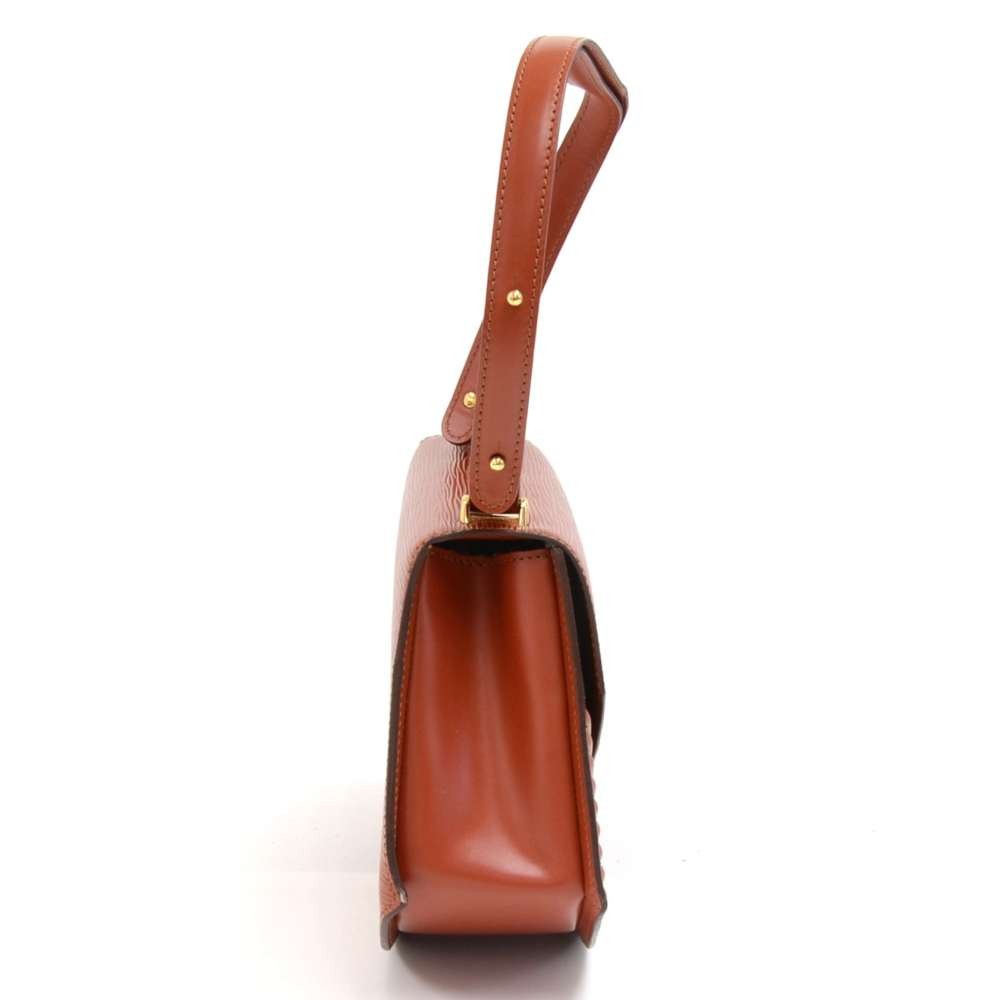 LOUIS VUITTON Tilsitt Shoulder Bag Epi Brown Gold France Vintage M52483  89GA041