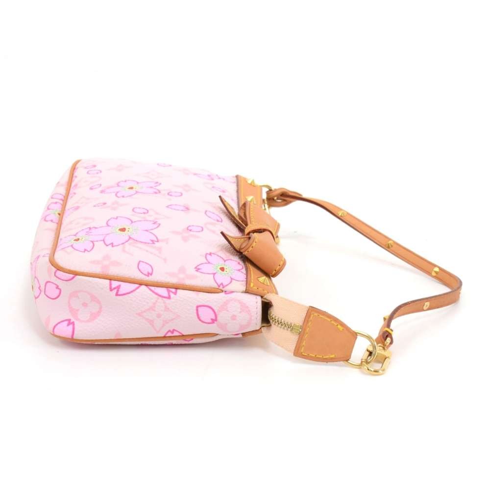 LOUIS VUITTON Monogram Cherry Blossom Pochette Accessories Pink 14970