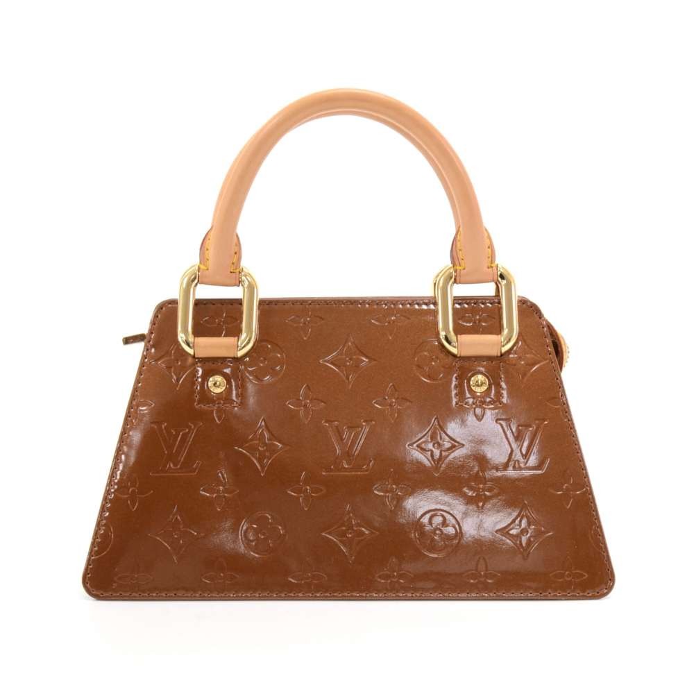 Louis Vuitton, Bags, Louis Vuitton Bronze Brown Reade Pm Vernis Patent  Leather Small Mini Tote Bag