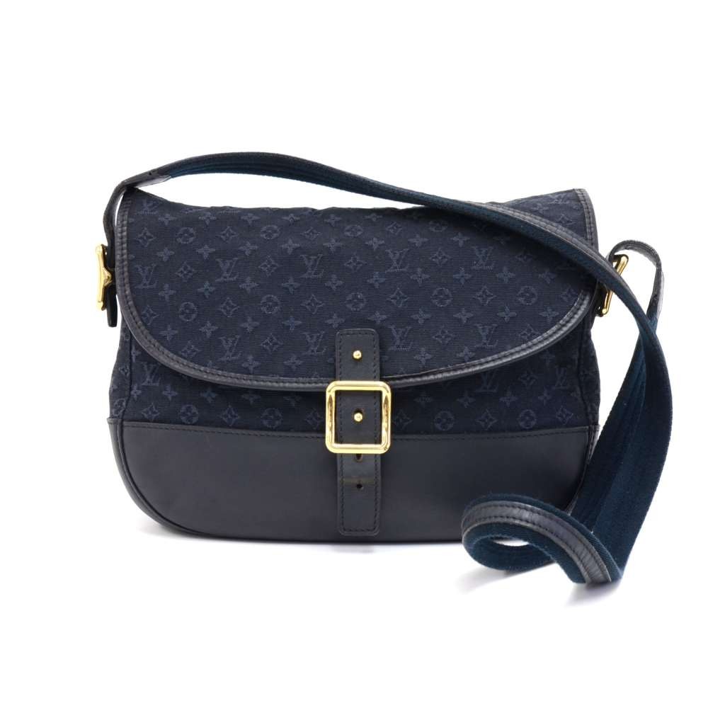 Louis Vuitton mini Lin dark blue sac maman shoulder bag