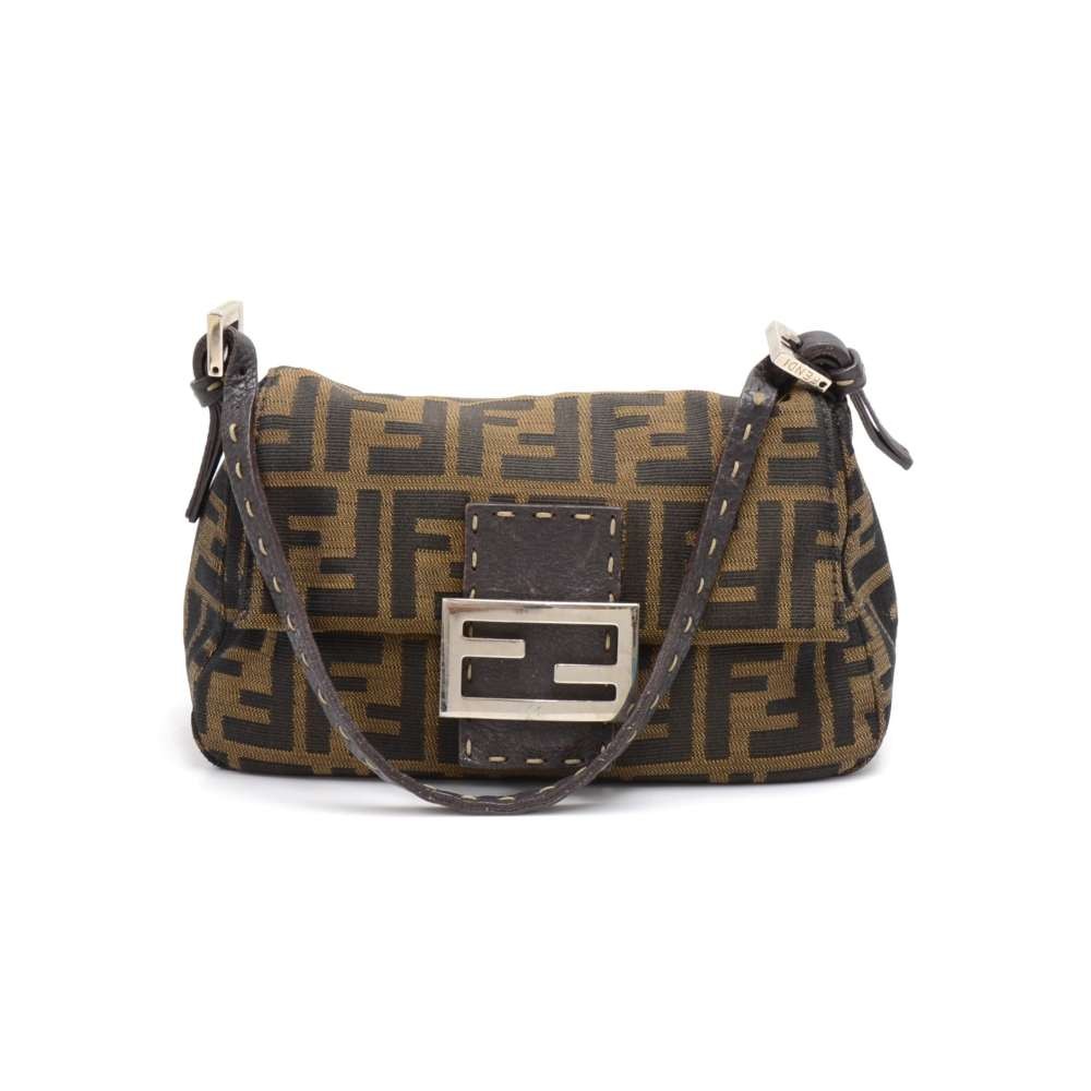 FENDI Zucca Mini Cosmetic Bag Tobacco 566347