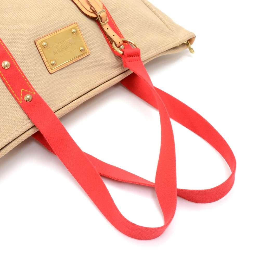 Antigua handbag Louis Vuitton Beige in Cotton - 35371133