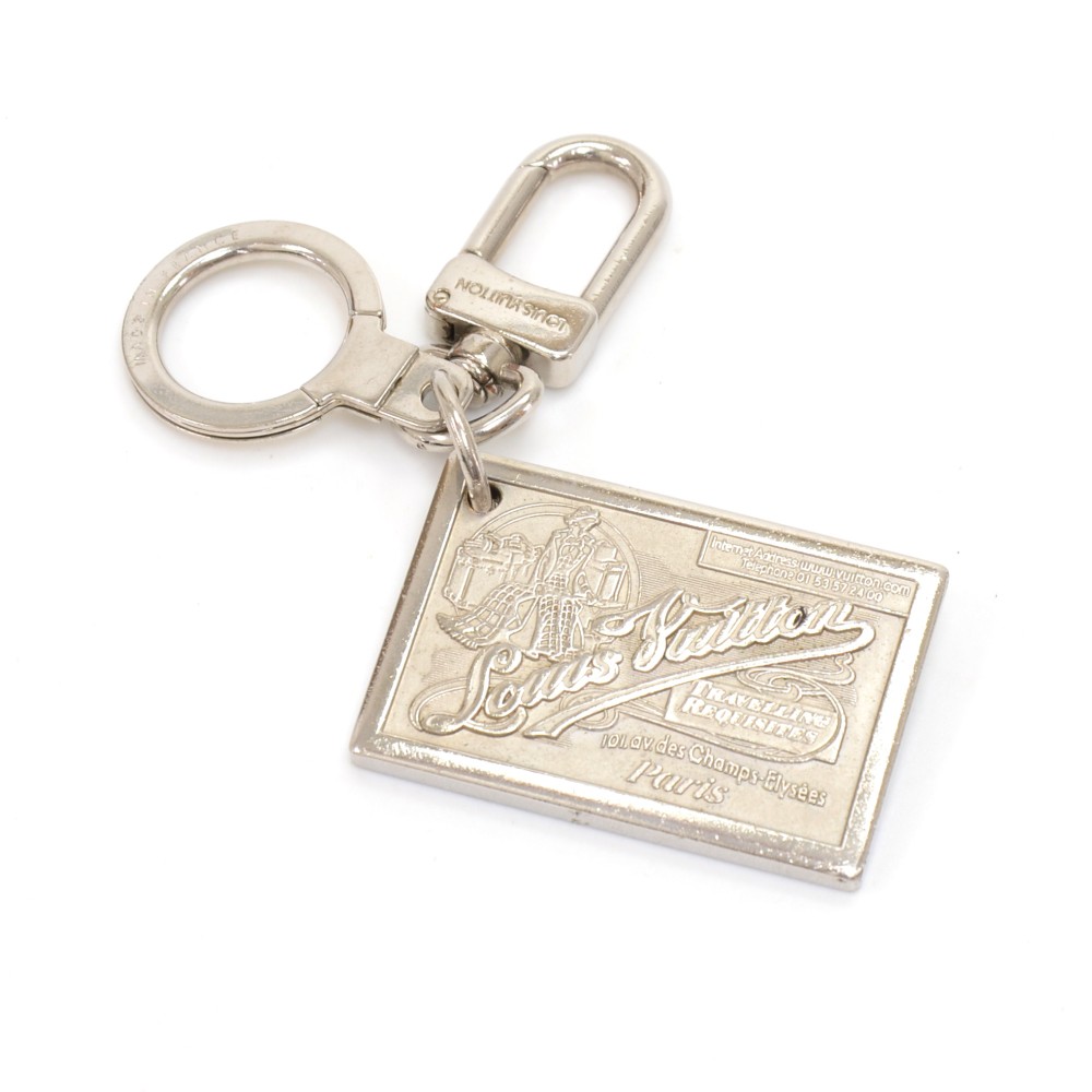 Authentic Louis Vuitton Silver-tone Luggage Tag Bag Charm – Luxe