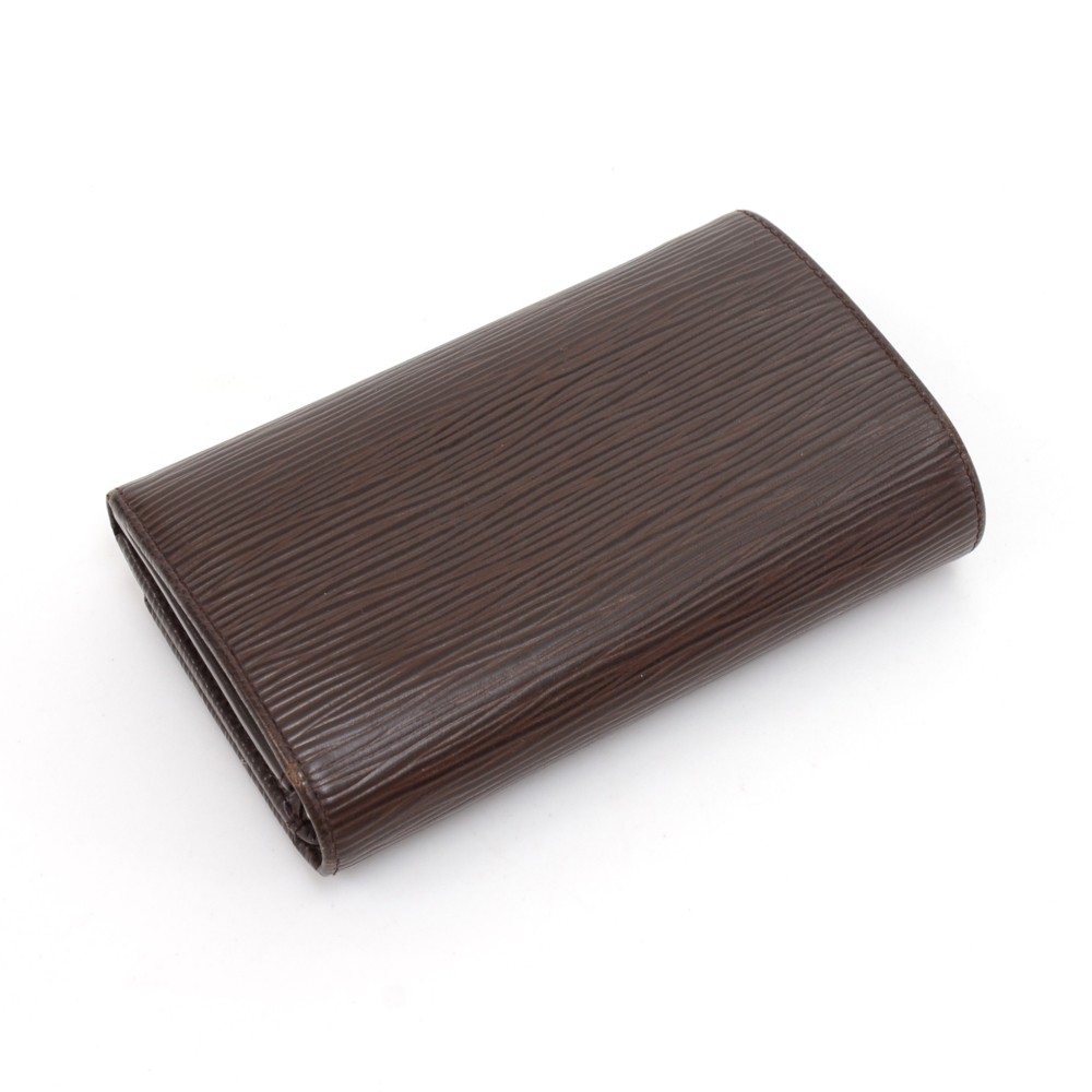 Leather card wallet Louis Vuitton Brown in Leather - 31377116