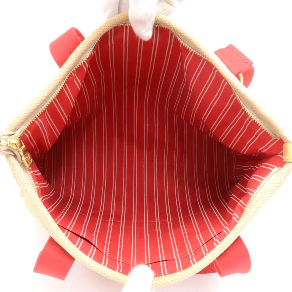 Louis Vuitton Beige Red Canvas Antigua MM Tote Shopping Bag Cloth  ref.780998 - Joli Closet