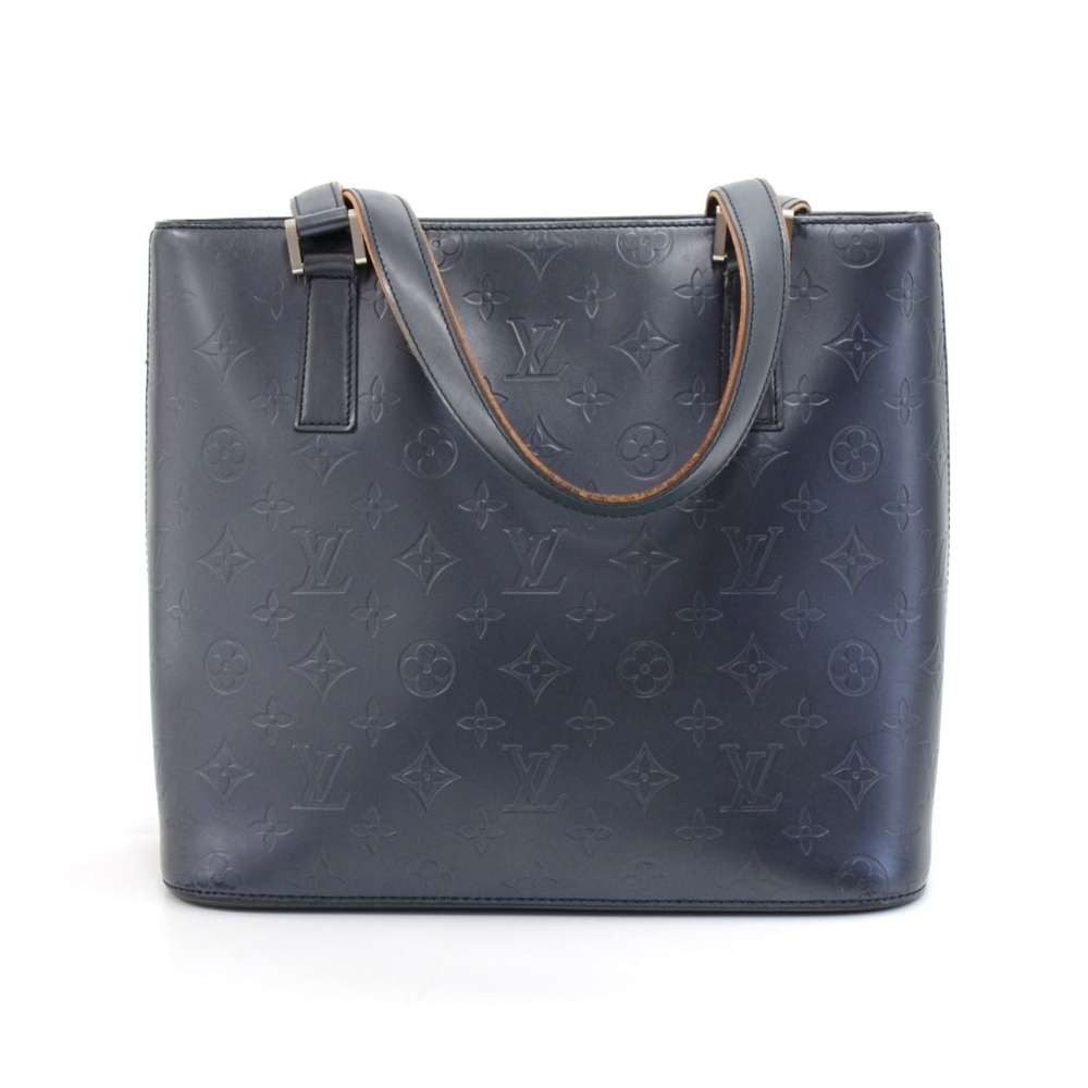 Louis Vuitton Black Monogram Mat Stockton Bag