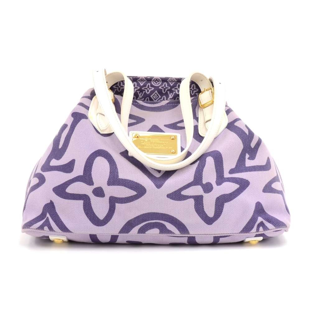 Louis Vuitton Purple Tahitienne Canvas Cabas Shoulder Bag