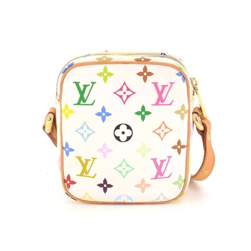 Louis Vuitton, Bags, Authentic Louis Vuitton Rift Shoulder Bag Th095  White Monogram Multicolor