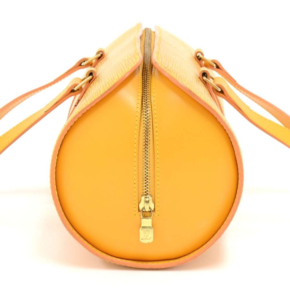 Vintage Louis Vuitton Soufflot Cipango Gold Epi leather bag + pouch